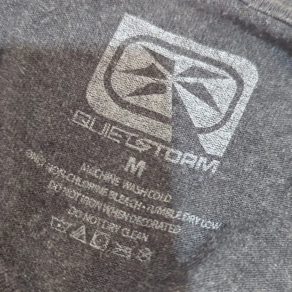 Quiet Storm Ocean City MD Crab Graphic Gray Long Sleeve Crew Neck T-Shirt M